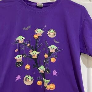 Large youth Gogru purple Halloween tee